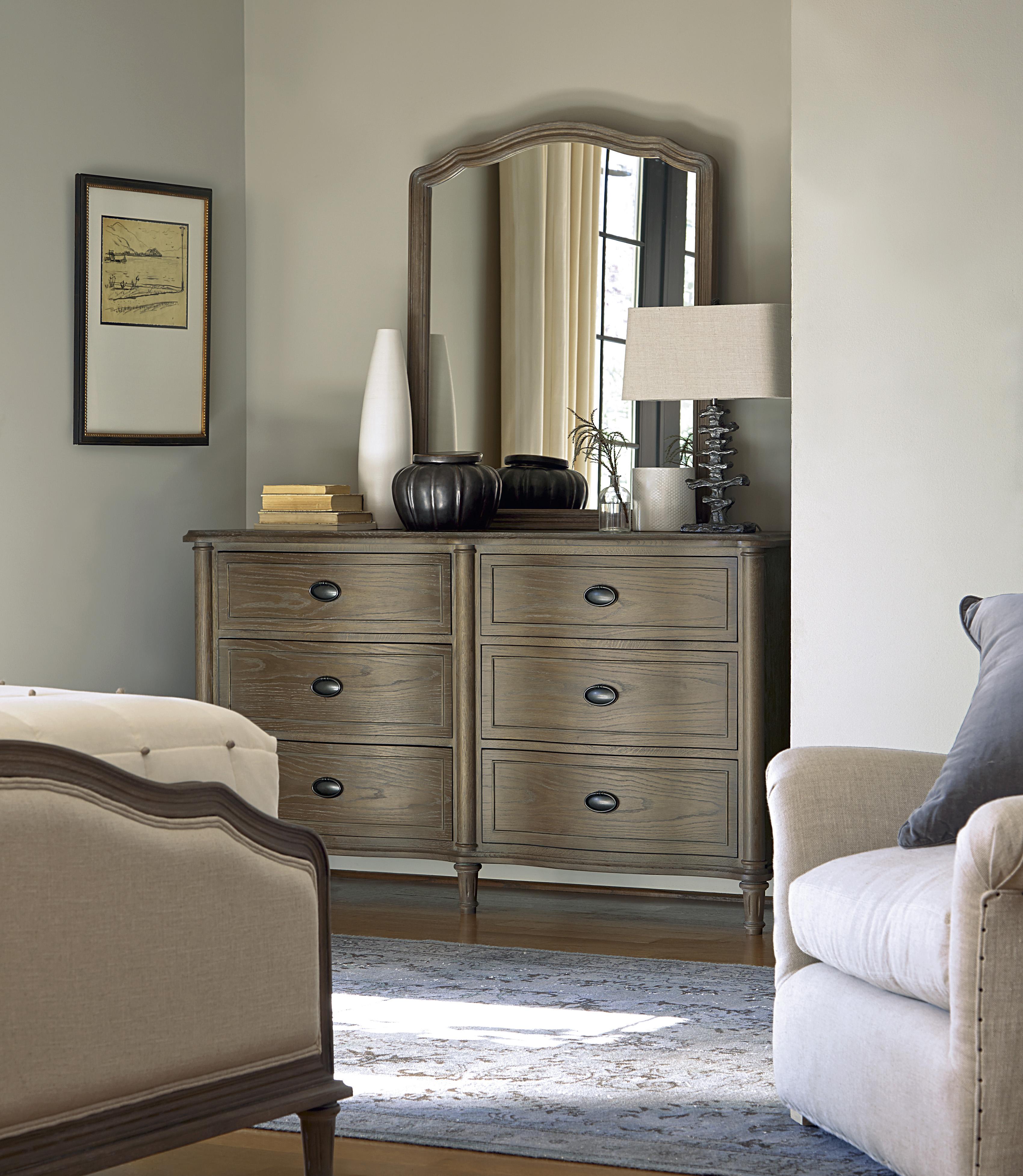 Universal Curated 6 Drawer Dresser with Shaped Front Belfort